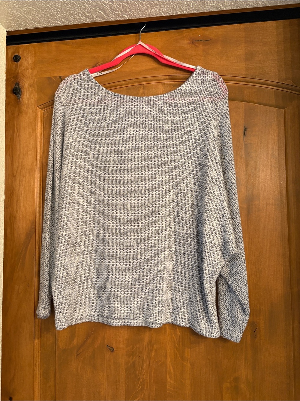 Sadie & Sage Heather Gray Knit Boatneck Sweater